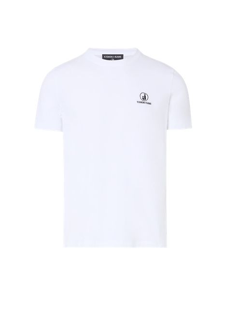 T-shirt Slim Fit in Jersey Stretch di Cotone nero con Ricamo Logo Iceberg IJ ICEBERG JEANS | Maglie | F021P4101101